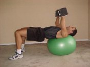 Chest press on stability ball